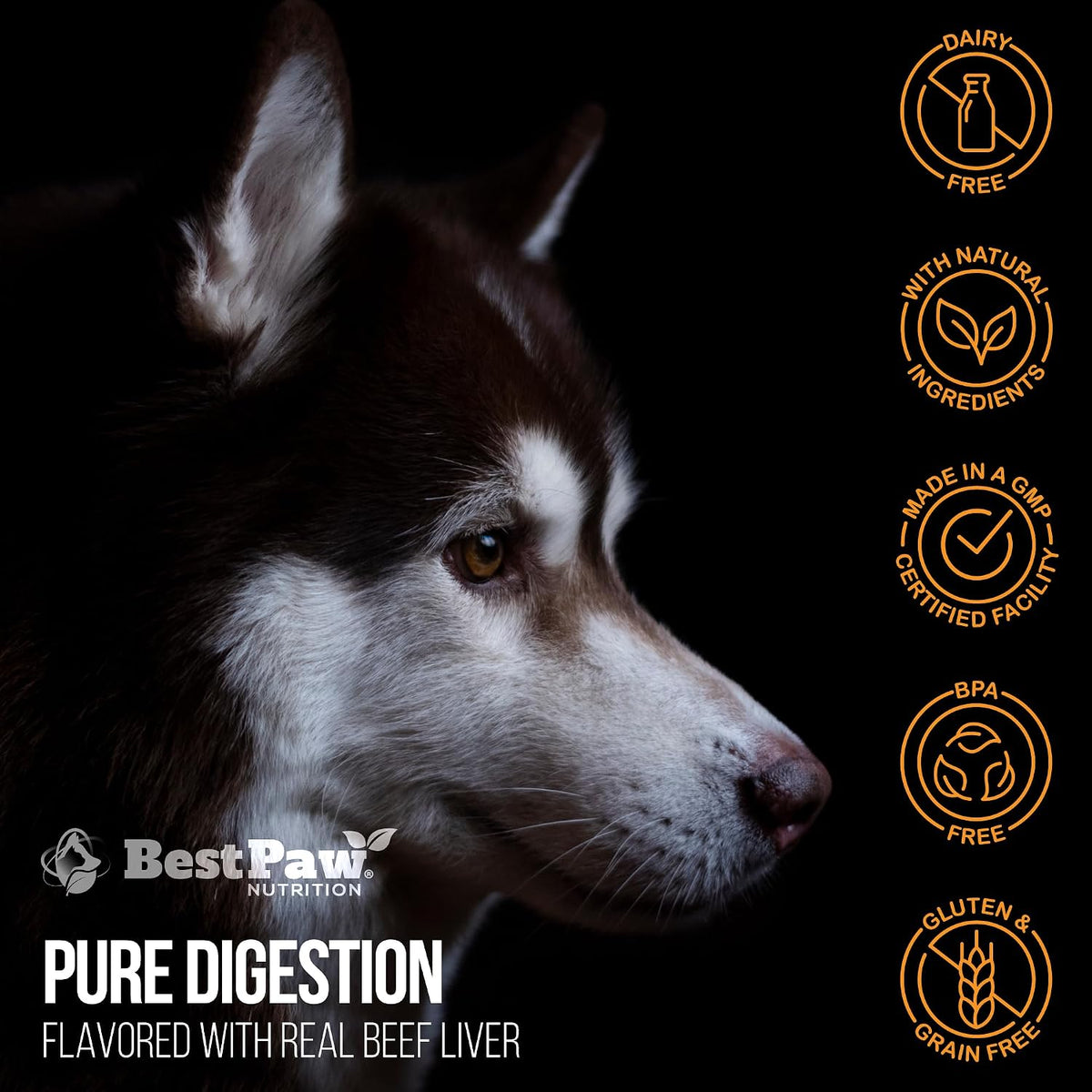 Best Paw Nutrition Probiotics for Dogs – Digestive Enzymes & Probiotic Powder with Pumpkin, Turmeric, Prebiotic FOS, Beef Liver Flavour (454 g) - görsel 10