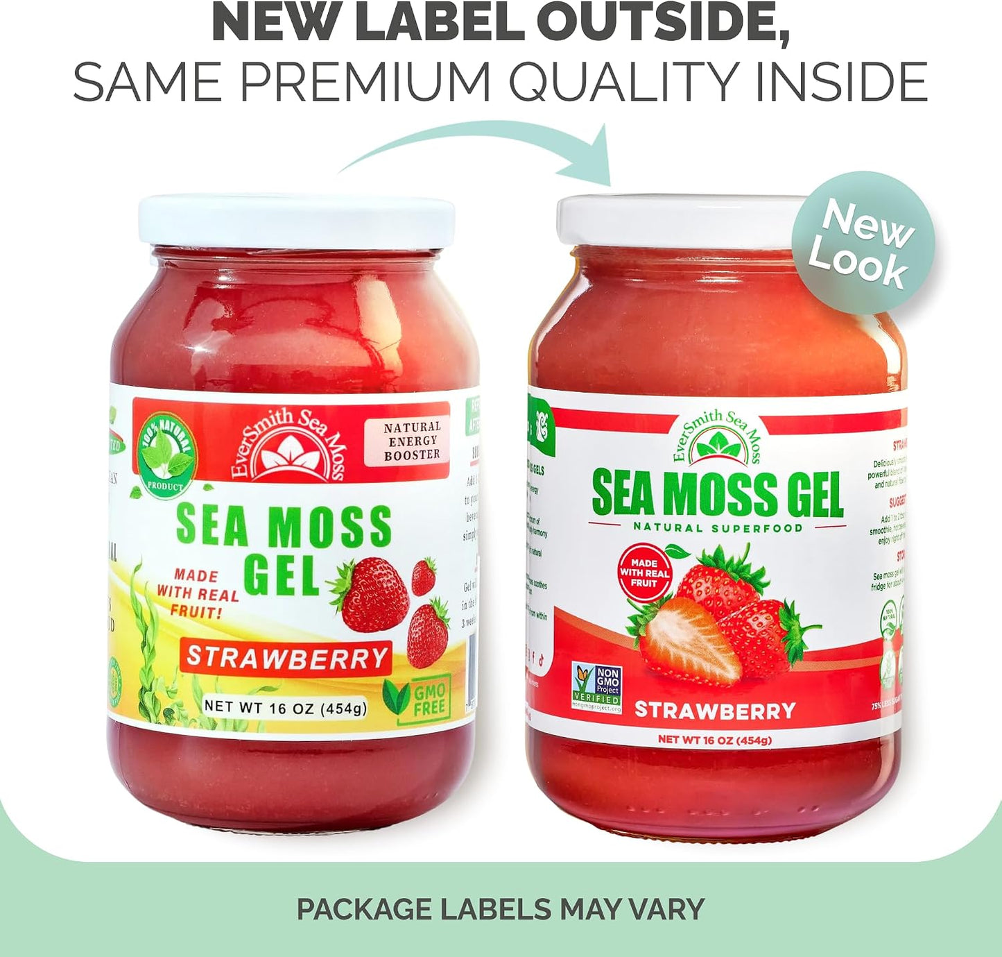 Wildcrafted Irish Sea Moss Gel - Strawberry (1 Jar) - görsel 2