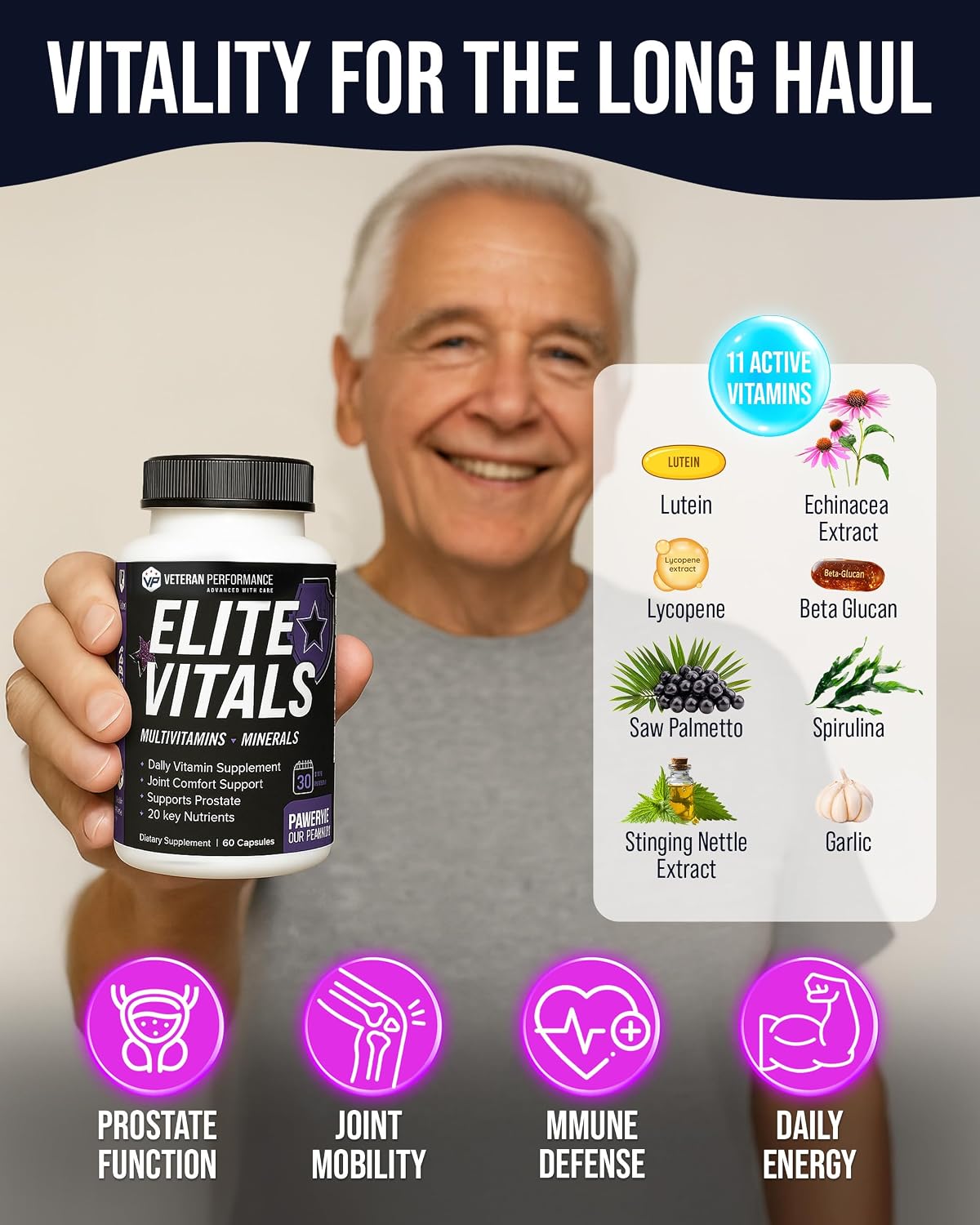Elite Vitals Men's Daily Multivitamin – 60 Capsules - görsel 3