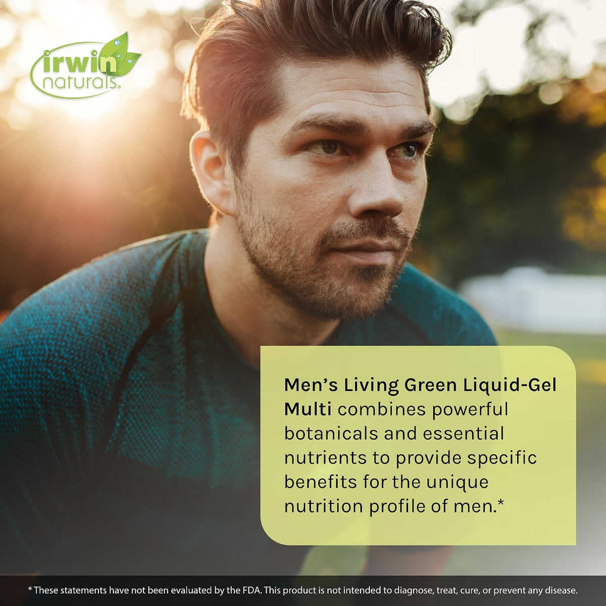 Irwin Naturals Men's Living Green Liquid-Gel Multi - 70 Essential Nutrients, Full-Spectrum Men's Multivitamin with Wholefood Blend, 90 Liquid Soft-Gels - görsel 3