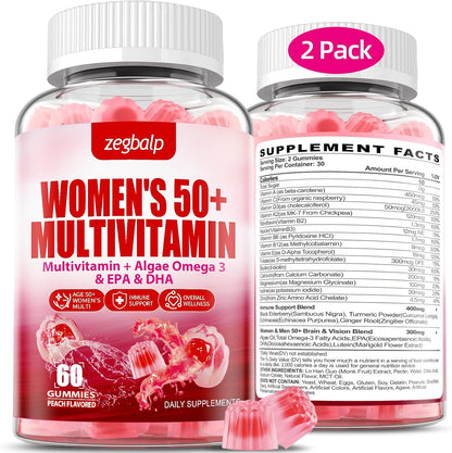 ZEGBALP Sugar-Free Women's Multivitamin 50+ Gummies
