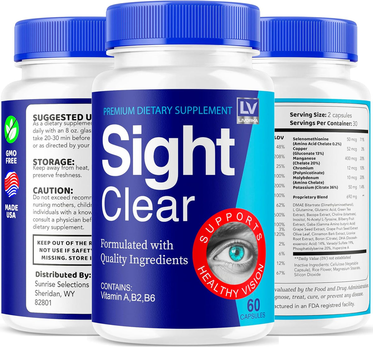 Sight Clear Pills – Eye Support Supplement with Natural Ingredients, 60 Capsules - görsel 8