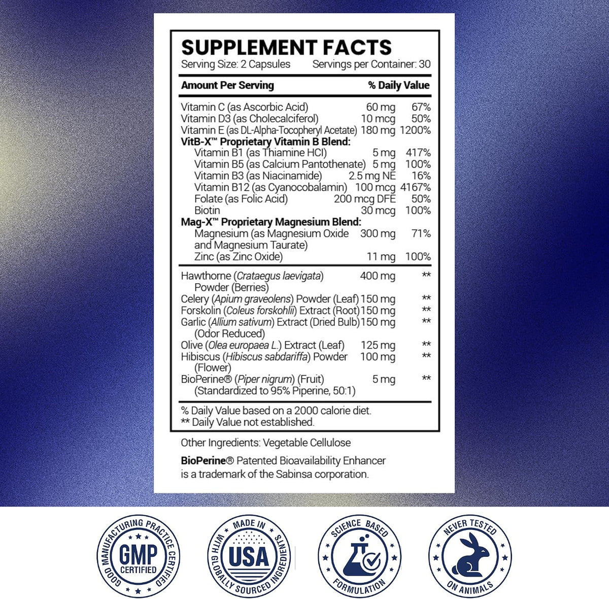 Research Verified Blood Booster – Blood Support Supplement with Hawthorn, Magnesium, Celery Seed, BioPerine (180 Capsules) - görsel 8