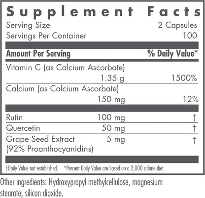 NutriCology Esterol Ester-C with Bioflavonoids - Calcium Ascorbate Vitamin C Supplement - 200 Capsules