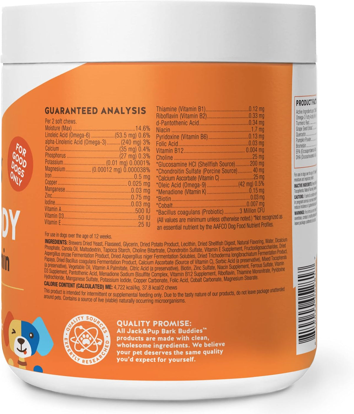 Jack&Pup Bark Buddies Multi-Buddy Dog Multivitamins Soft Chews – 60 Count - görsel 4