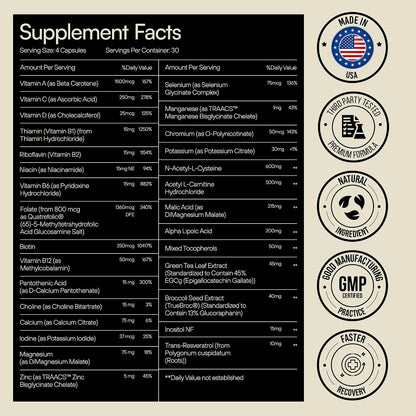 Heylo Multi+ Advanced Multivitamin Supplement – 120 Capsules