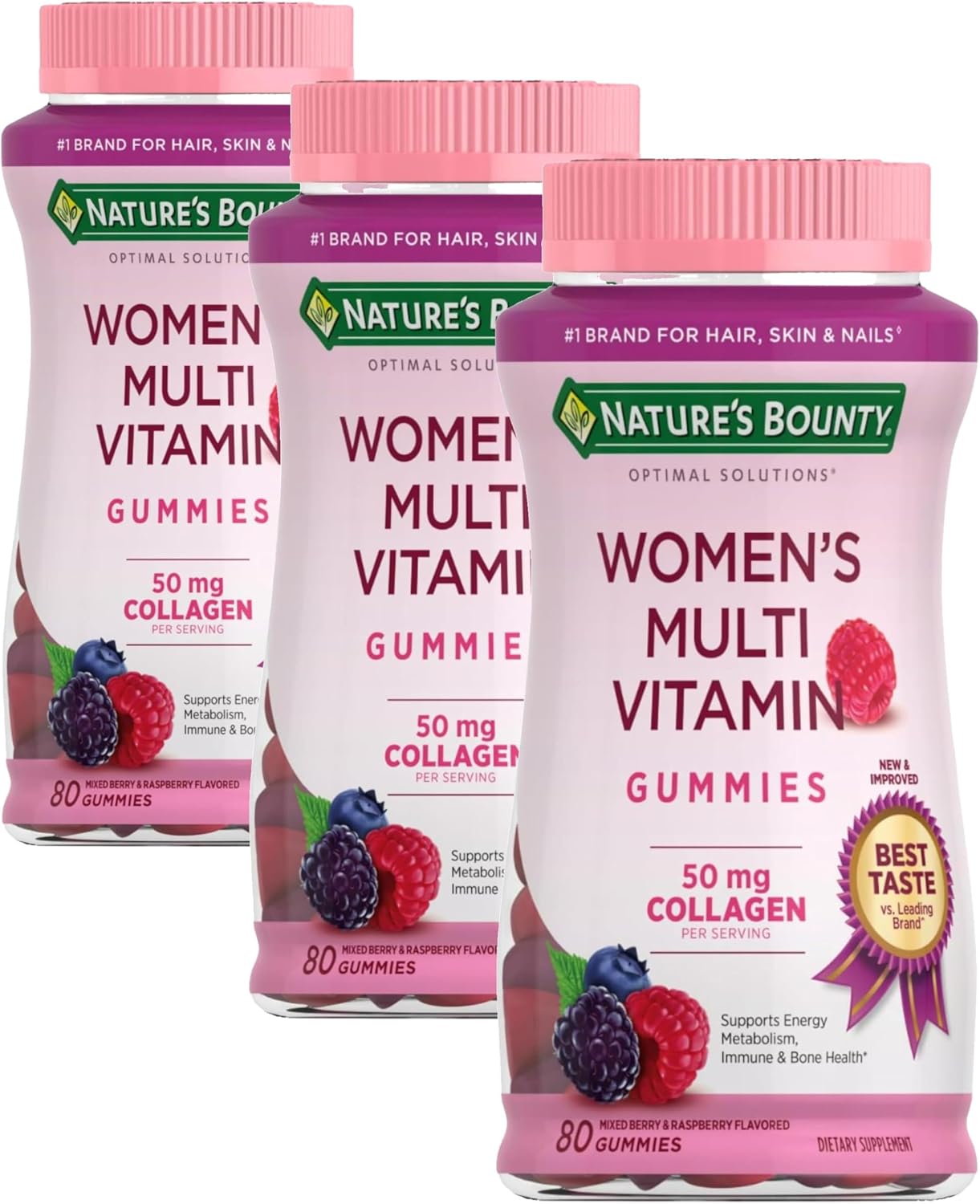 Nature's Bounty Optimal Solutions Women's Multivitamin Gummies, 140 Count - görsel 7