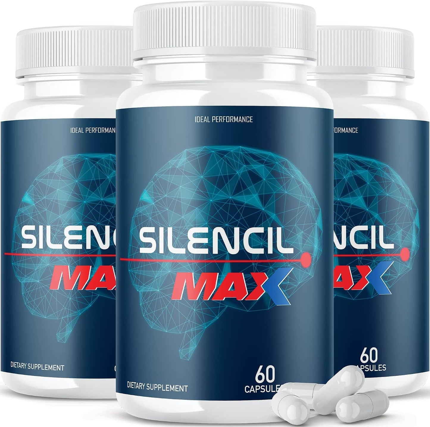 IDEAL PERFORMANCE Silencil Ear Health Food Supplement – 3 Pack (180 Capsules) - görsel 1