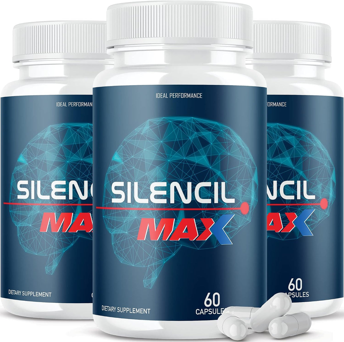 IDEAL PERFORMANCE Silencil Ear Health Food Supplement – 3 Pack (180 Capsules) - görsel 1