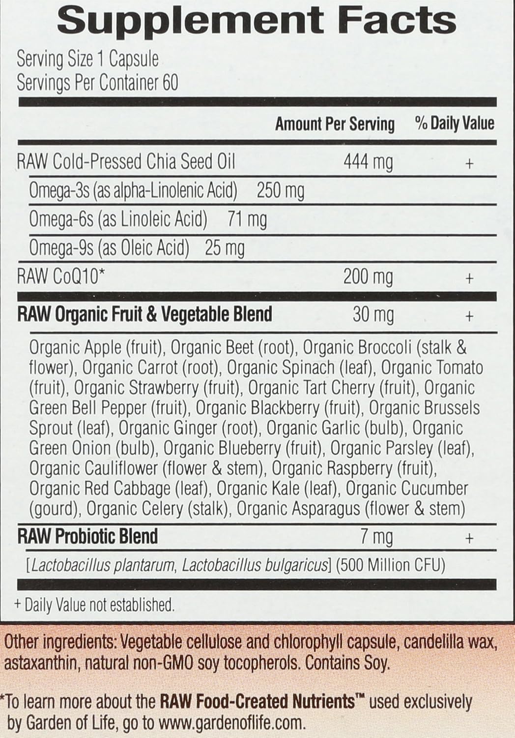Garden of Life Raw CoQ10, 60 Softgels - görsel 3