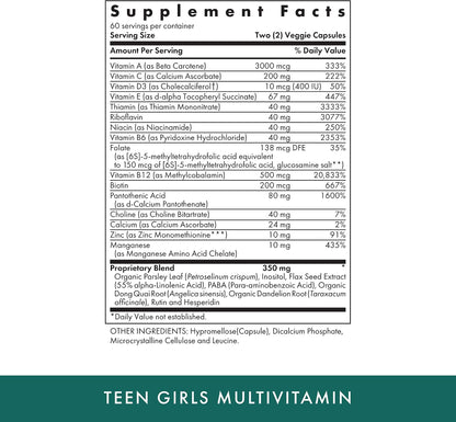Michael's Health Naturopathic Programmes Teen Girls Multivitamin - 120 Vegetarian Capsules