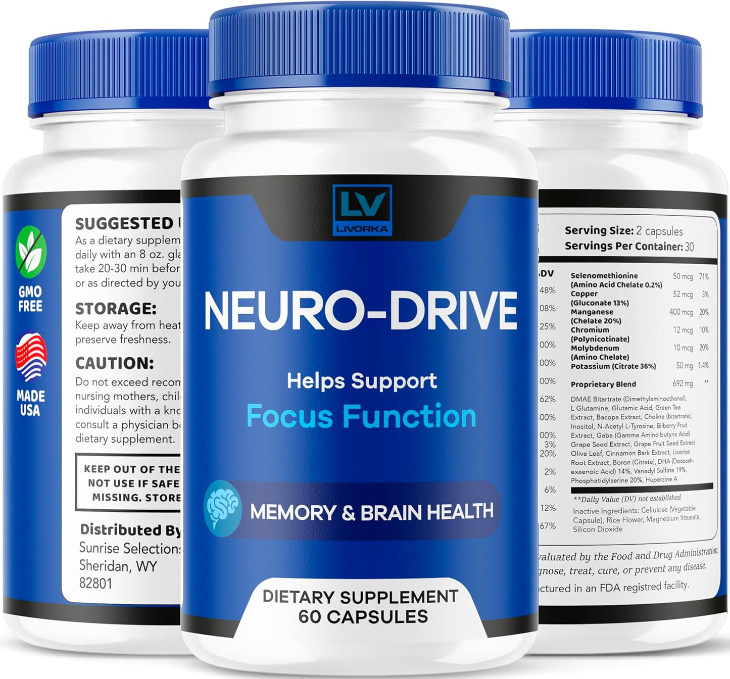 Neuro Drive Capsules - Advanced Formula, 300 Capsules (5-Month Supply) - görsel 8