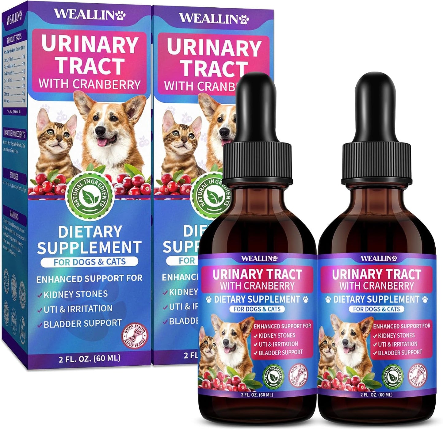 WEALLIN Cat & Dog Natural Urinary Tract Support Drops with Cranberry - görsel 10