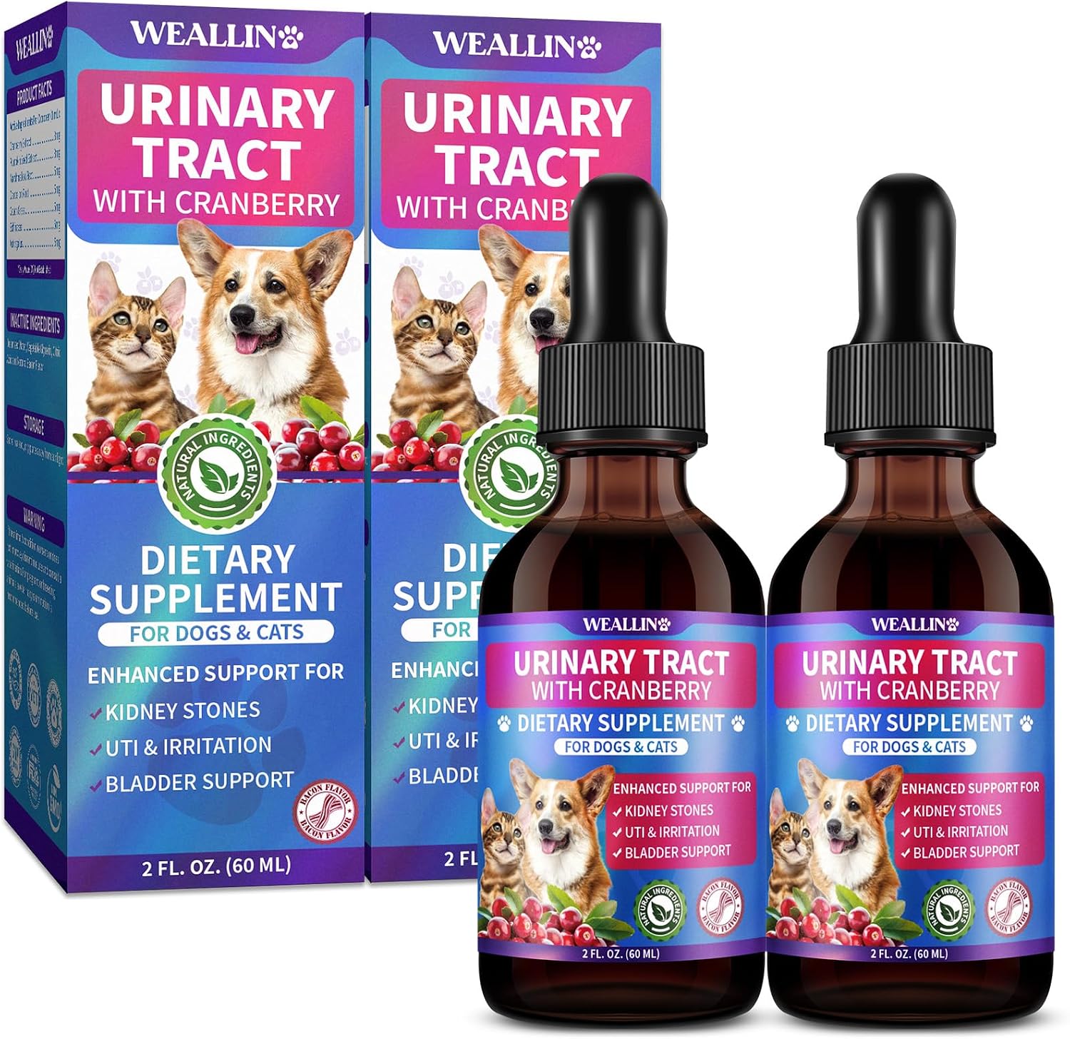 WEALLIN Cat & Dog Natural Urinary Tract Support Drops with Cranberry - görsel 10