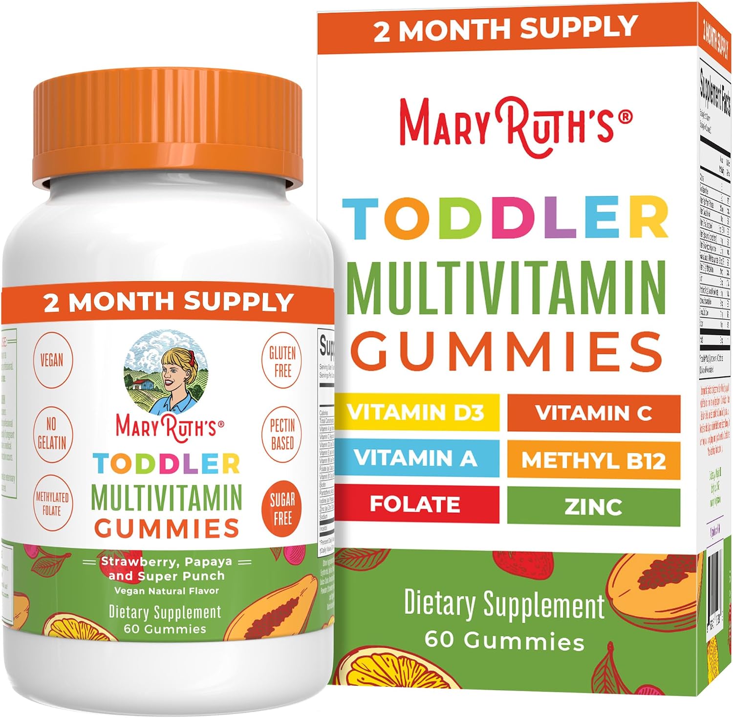 MARYRUTH'S Kids Multivitamin Gummies | Sugar Free | 2 Month Supply | Ages 2+ | Vegan | 60 Count - görsel 10