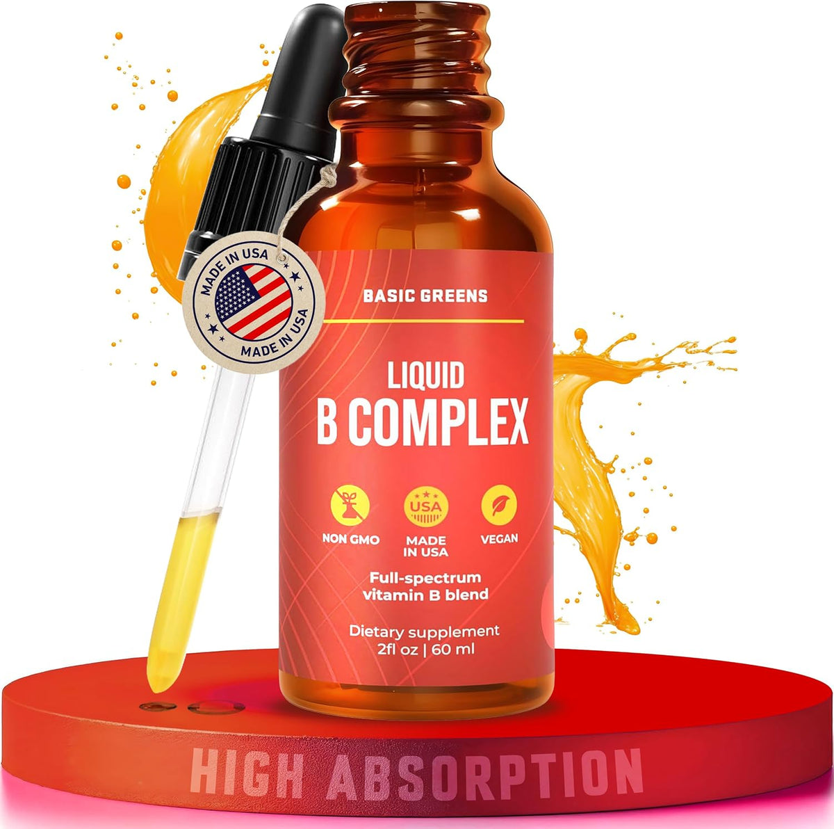 Vitamin B Complex Liquid Drops – Extra Strength Sublingual Formula, Vegan - görsel 8