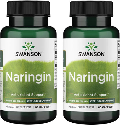 Swanson Naringin Citrus Bioflavonoid 500 mg, 60 Capsules