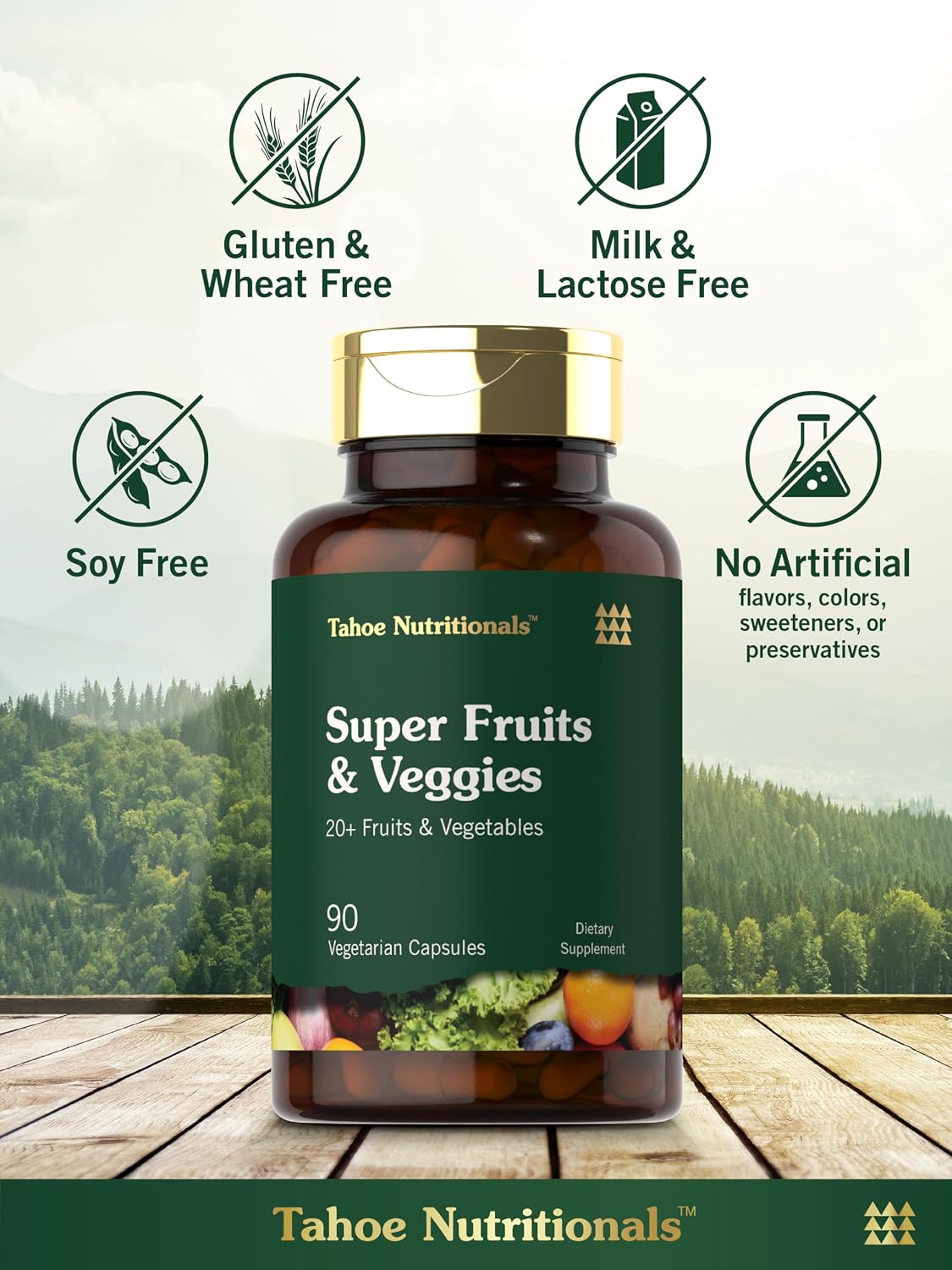 Tahoe Nutritionals Super Fruits and Veggies Capsules - 90 Count – Image 5