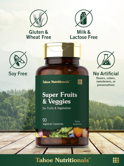 Tahoe Nutritionals Super Fruits and Veggies Capsules - 90 Count – Image 5