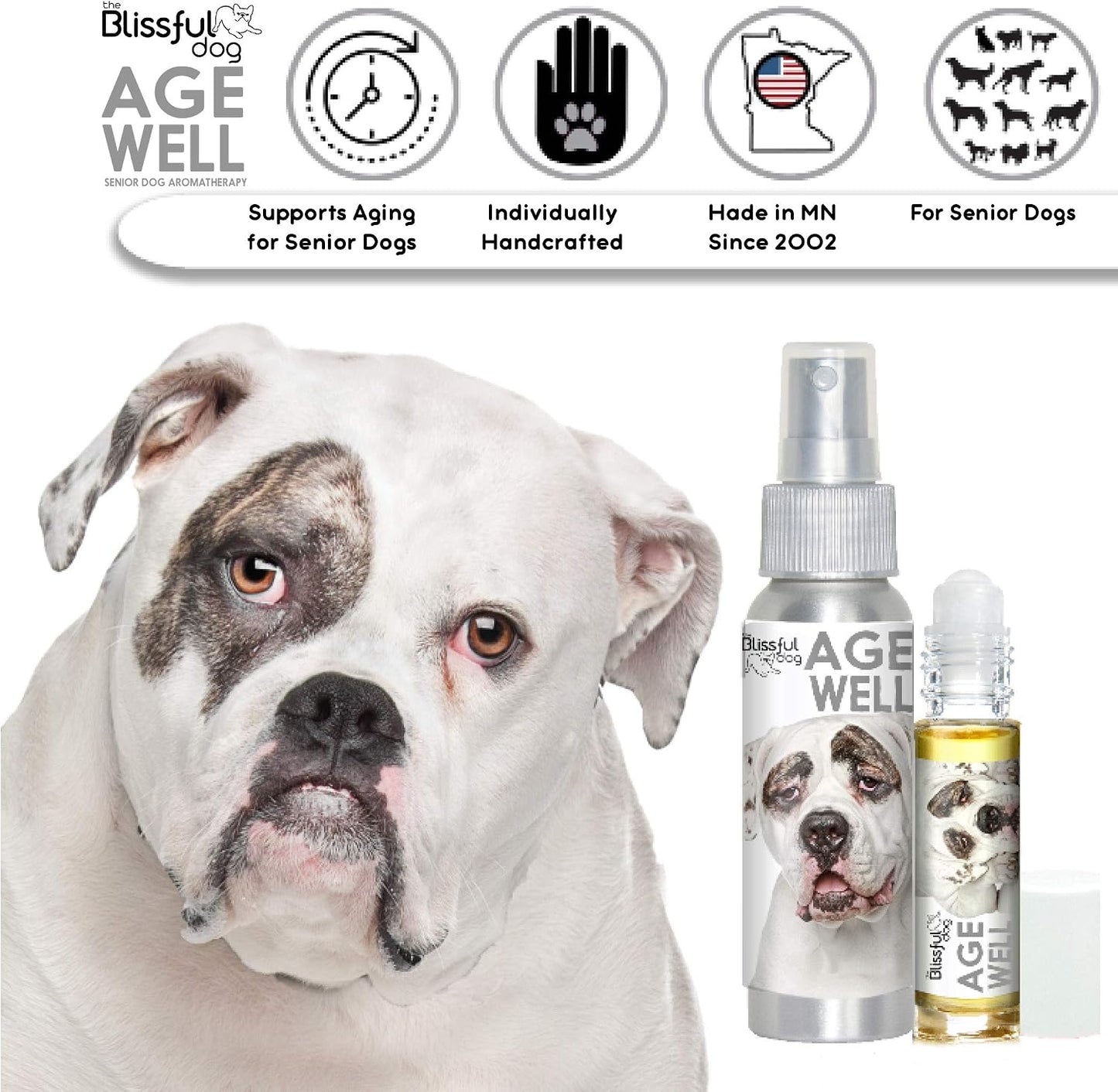 The Blissful Dog American Bulldog Age Well Dog Aromatherapy - görsel 3