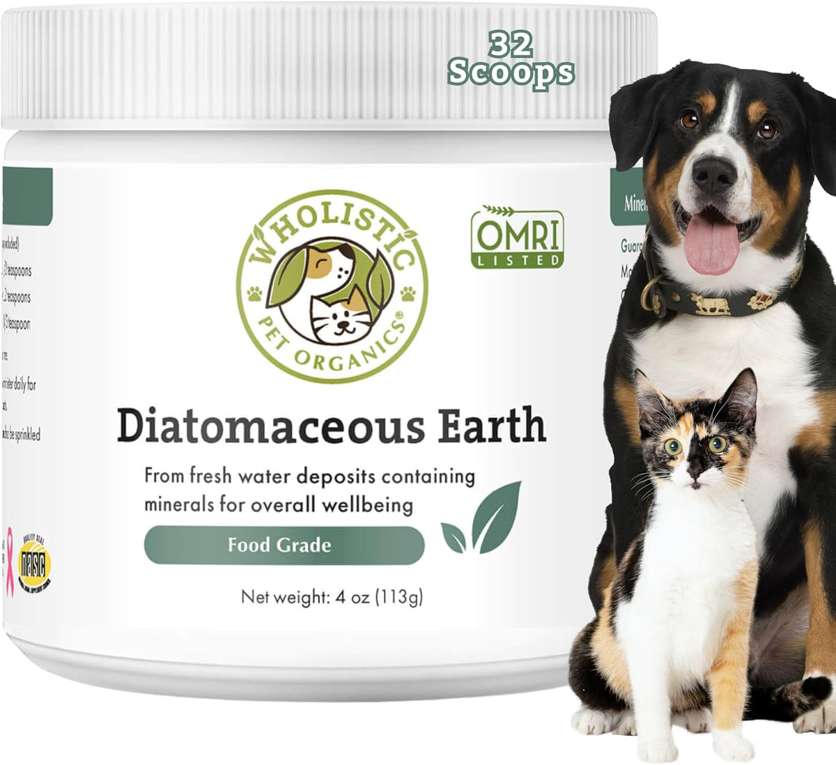 Wholistic Pet Organics Diatomaceous Earth - – Digestive Support: DE helps absorb toxins in the gut and promotes – Image 1