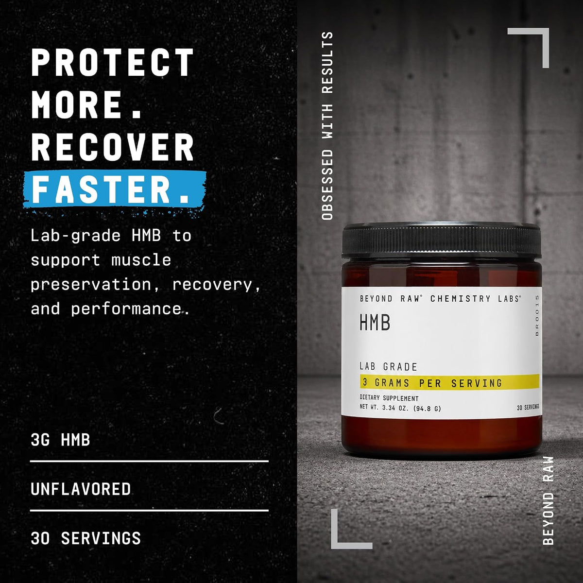 Beyond Raw Chemistry Labs HMB Powder - 30 Servings - görsel 2