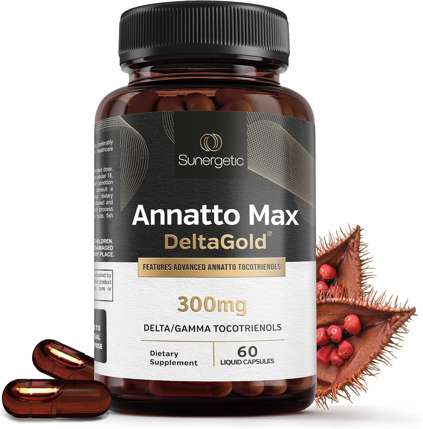 Sunergetic Premium Annatto Tocotrienol Supplement – with DeltaGold – Tocotrienols Vitamin E 300 mg – Supports Liver, Immune & Heart Health - Delta + Gamma Tocotrienols (60 Liquid Capsules) - görsel 8