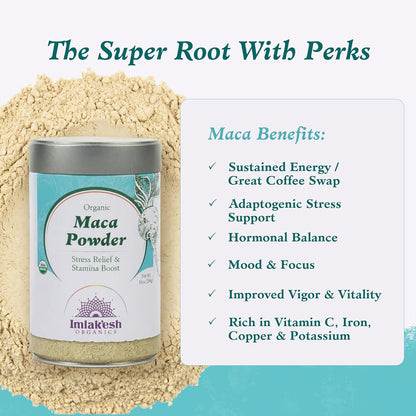 Imlak'esh Organics Maca Powder (10 oz Metal Jar)
