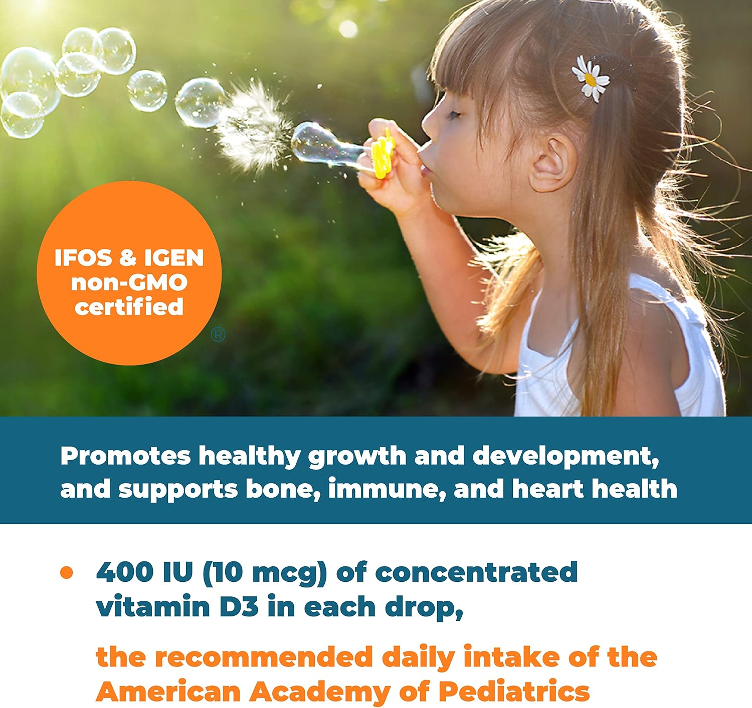Carlson Kid's Super Daily D3 – Vitamin D Drops for Kids, 400 IU, One-Year Supply - görsel 6