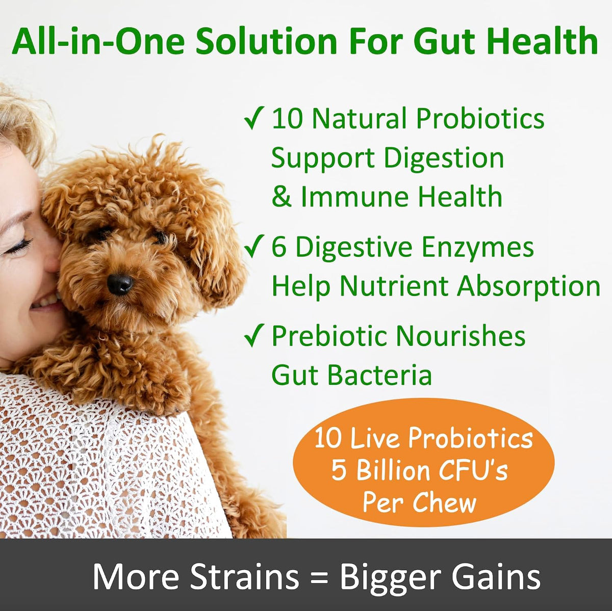 TummyWorks Probiotics for Dogs – 120 Soft Chews for Digestive Health & Immunity - görsel 2