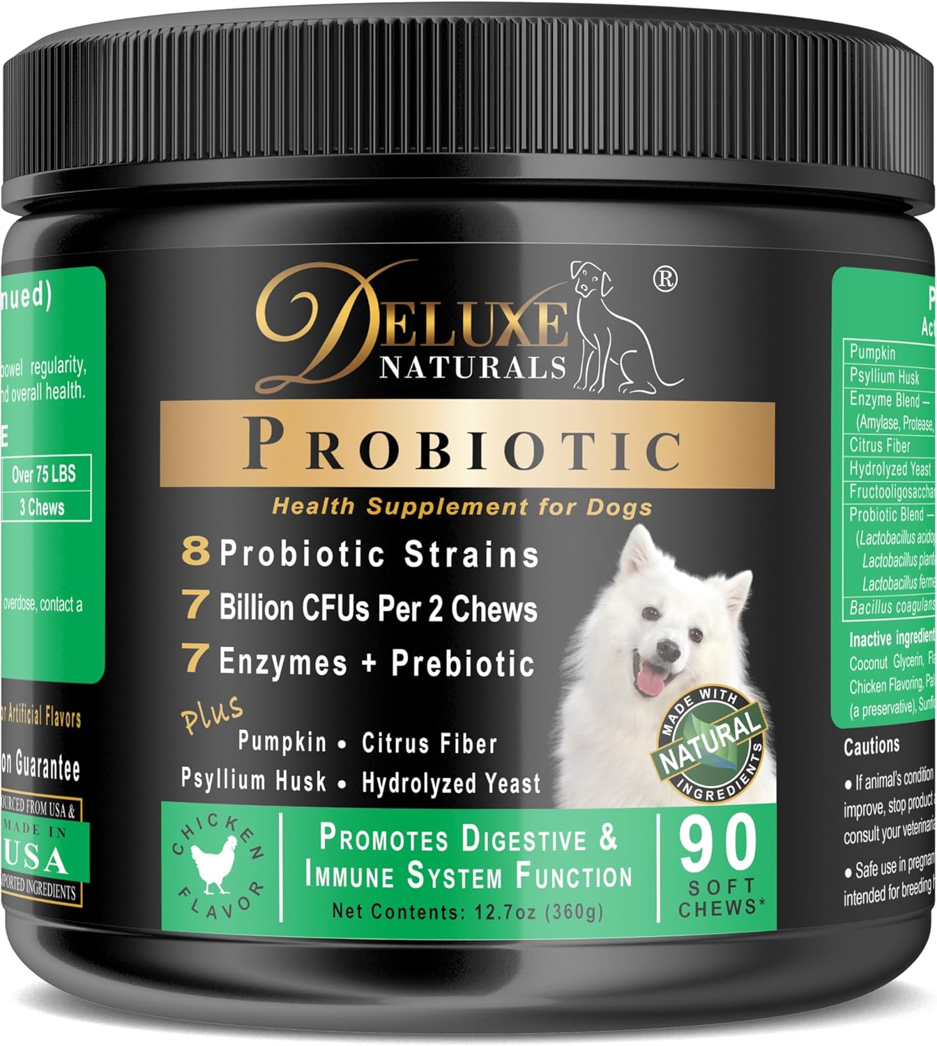 Deluxe Naturals Probiotic Soft Chews for Dogs – Digestive & Immune Support – 180 Count (2 x 90ct) – Chicken Flavour - görsel 6