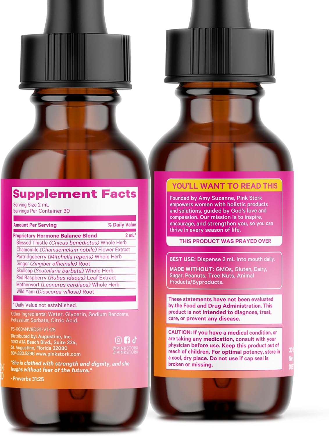 Pink Stork Hormone Balance Drops for Women – 2oz (60ml), 30 Servings - görsel 8