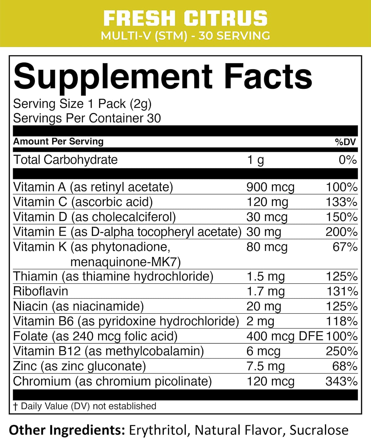 MTN OPS Multi-V STM On-the-Go Daily Multivitamin, 30 Servings - görsel 3