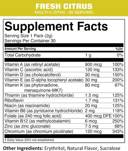 MTN OPS Multi-V STM On-the-Go Daily Multivitamin, 30 Servings
