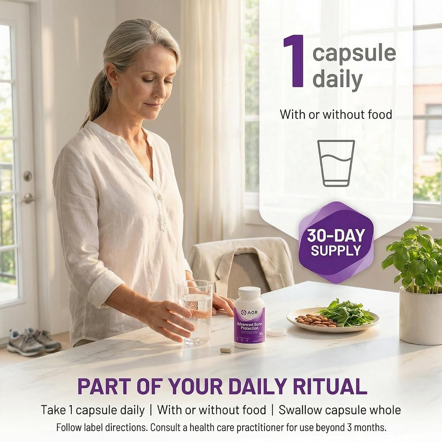 AOR Advanced Bone Protection 40mg MBP – 30 Vegetarian Capsules, 30-Day Supply - görsel 4