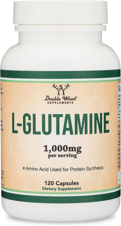 L-Glutamine Capsules (1000mg, 120 Capsules) – Double Wood Supplements