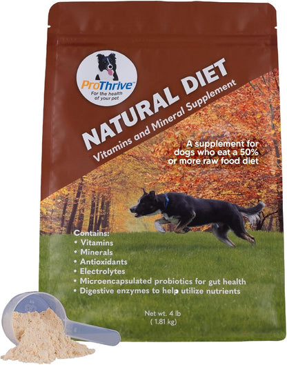 ProThrive Canine Natural Diet Supplement, Dog Vitamins and Supplements Powder, Supports Digestion & Balanced Canine Nutrition, Powder Supplement for All Breeds, 1.8 kg Bag
