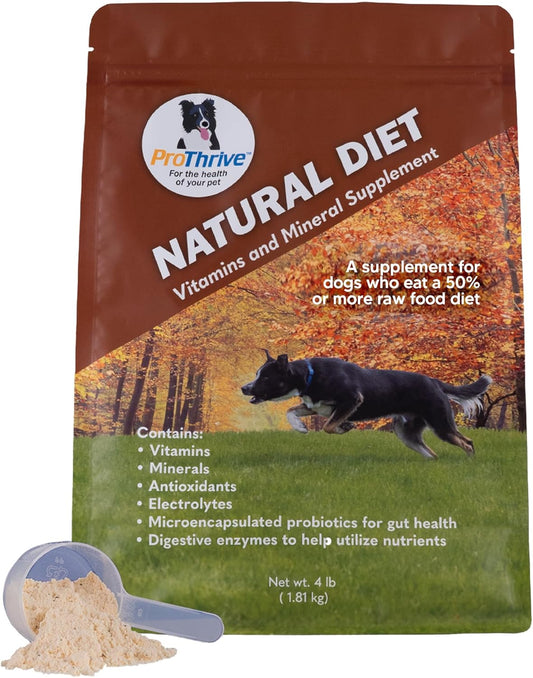 ProThrive Canine Natural Diet Supplement, Dog Vitamins and Supplements Powder, Supports Digestion & Balanced Canine Nutrition, Powder Supplement for All Breeds, 1.8 kg Bag