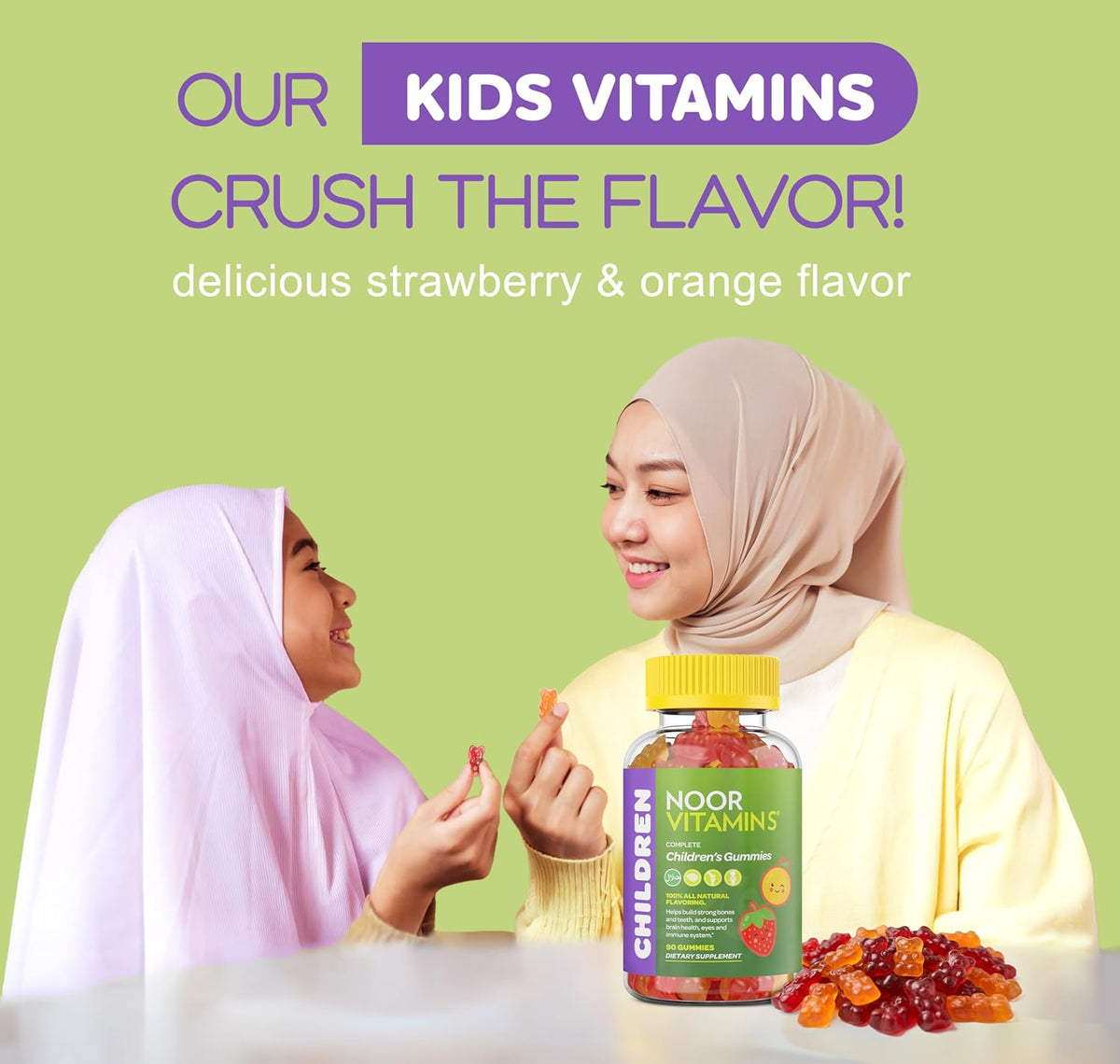 Noor Vitamins Halal Kids Multivitamin Gummies - 90 Gummies - görsel 4
