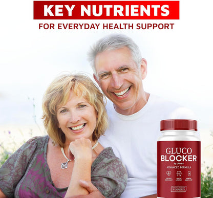 GlucoBlocker Capsules - GlucoBlocker Food Supplement - GlucoBlocker All Natural Vitamins - GlucoBlocker Premium Formula - 60 Capsules