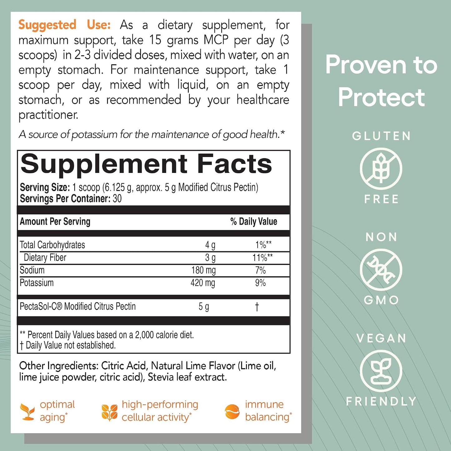 PectaSol Modified Citrus Pectin – 184g Lime Powder – Total-Body Health Supplement - görsel 5
