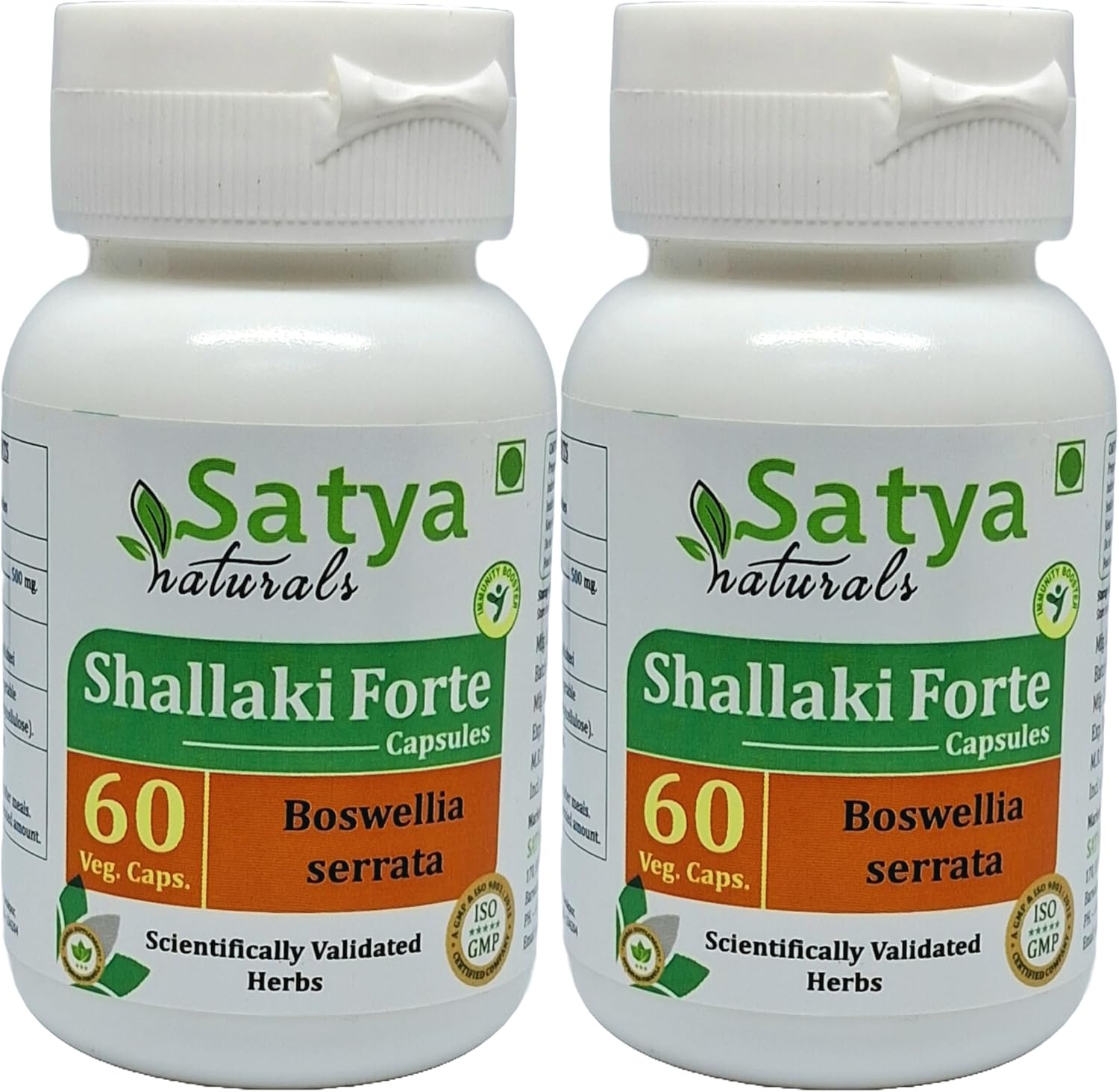 Satya Naturals Shallaki Forte Capsules 500mg - Boswellia Serrata Extract - 4 Bottles of 60 Veg Capsules - görsel 8