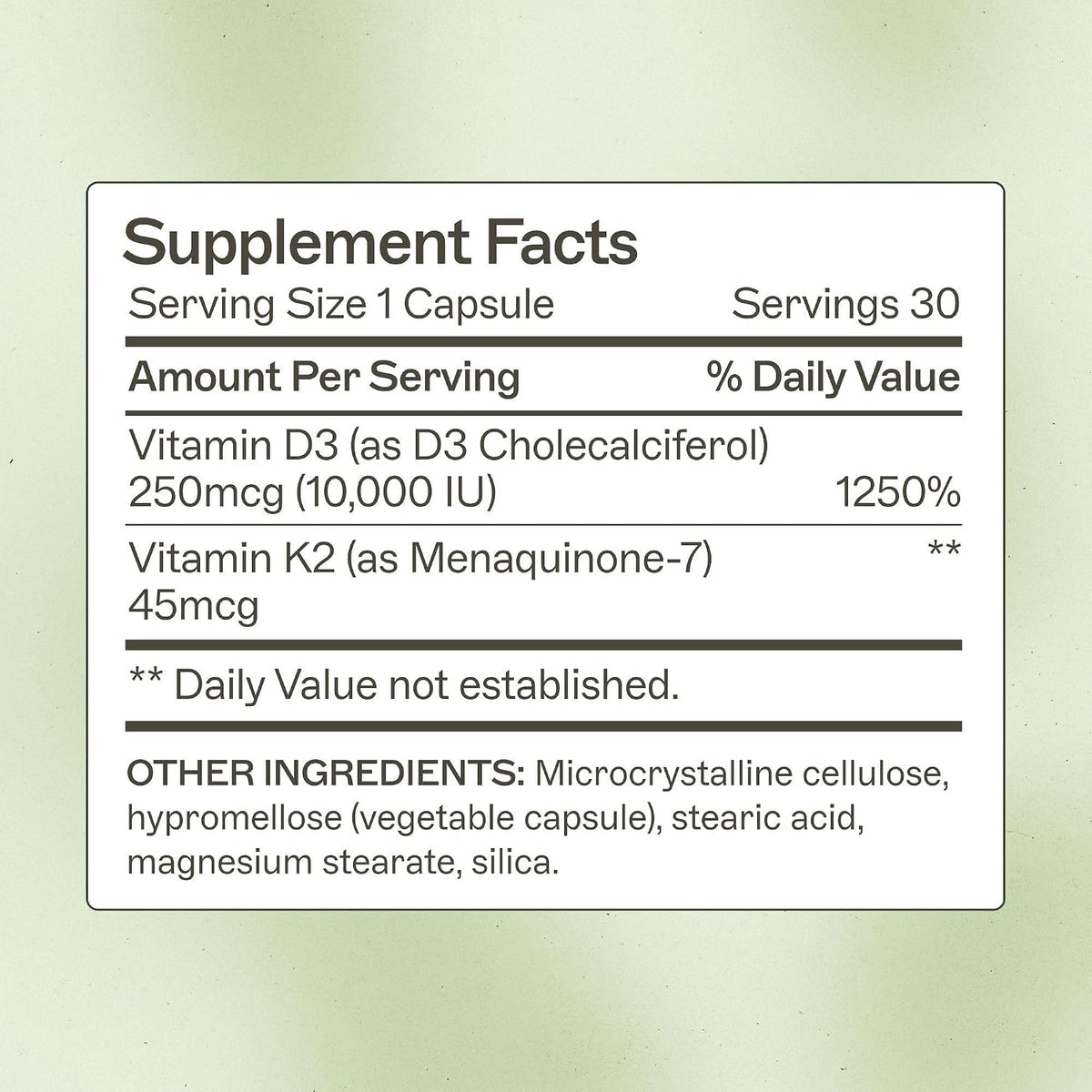 Amy Myers MD Vitamin D3 & K2 10,000 IU Capsules - görsel 2