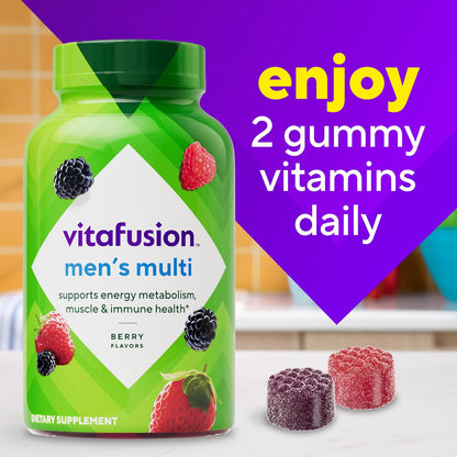 vitafusion Men's Multivitamin Gummies - Berry Flavoured - 120 Gummies (60-Day Supply)