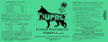 NUPRO Custom Electrolytes for Dogs - Hydration Support for Active and Working Dogs
