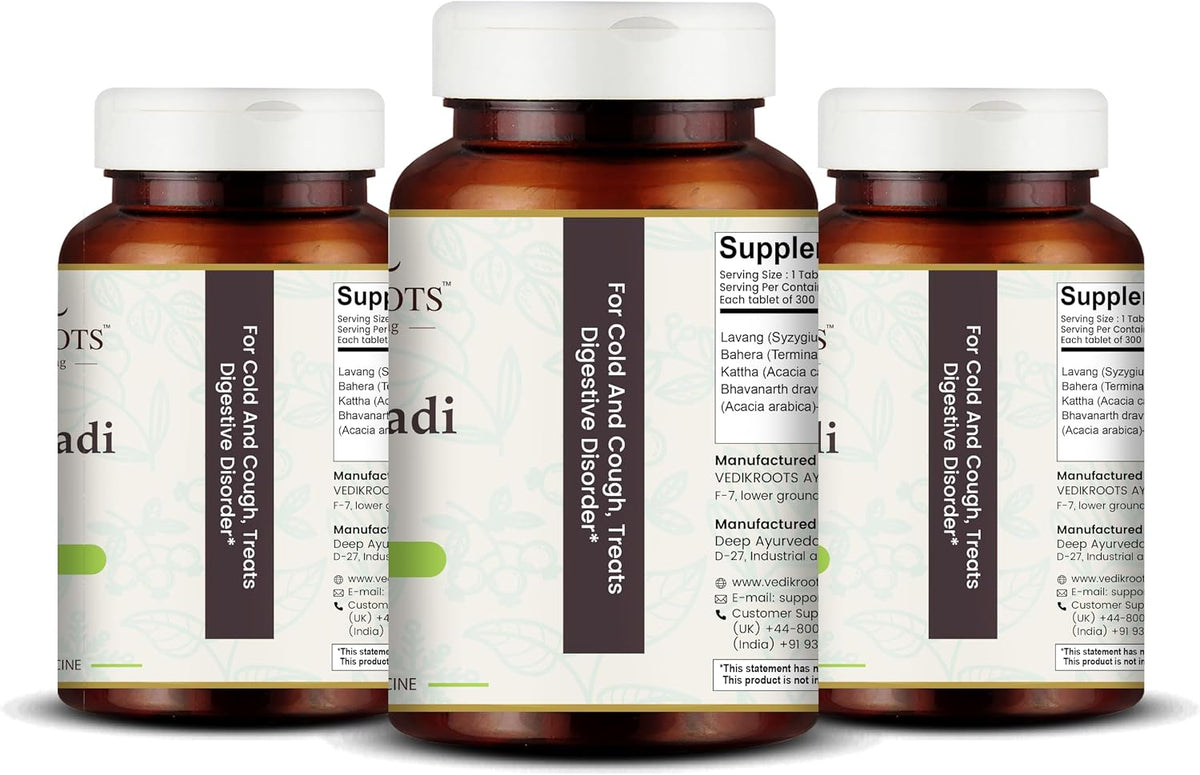 Lavangadi Vati - Ayurvedic Supplement for Respiratory, Nasal and Digestive Wellbeing, 360 Tablets (Pack of 3) - görsel 3
