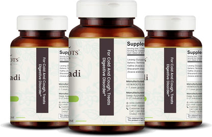 Lavangadi Vati - Ayurvedic Supplement for Respiratory, Nasal and Digestive Wellbeing, 360 Tablets (Pack of 3)