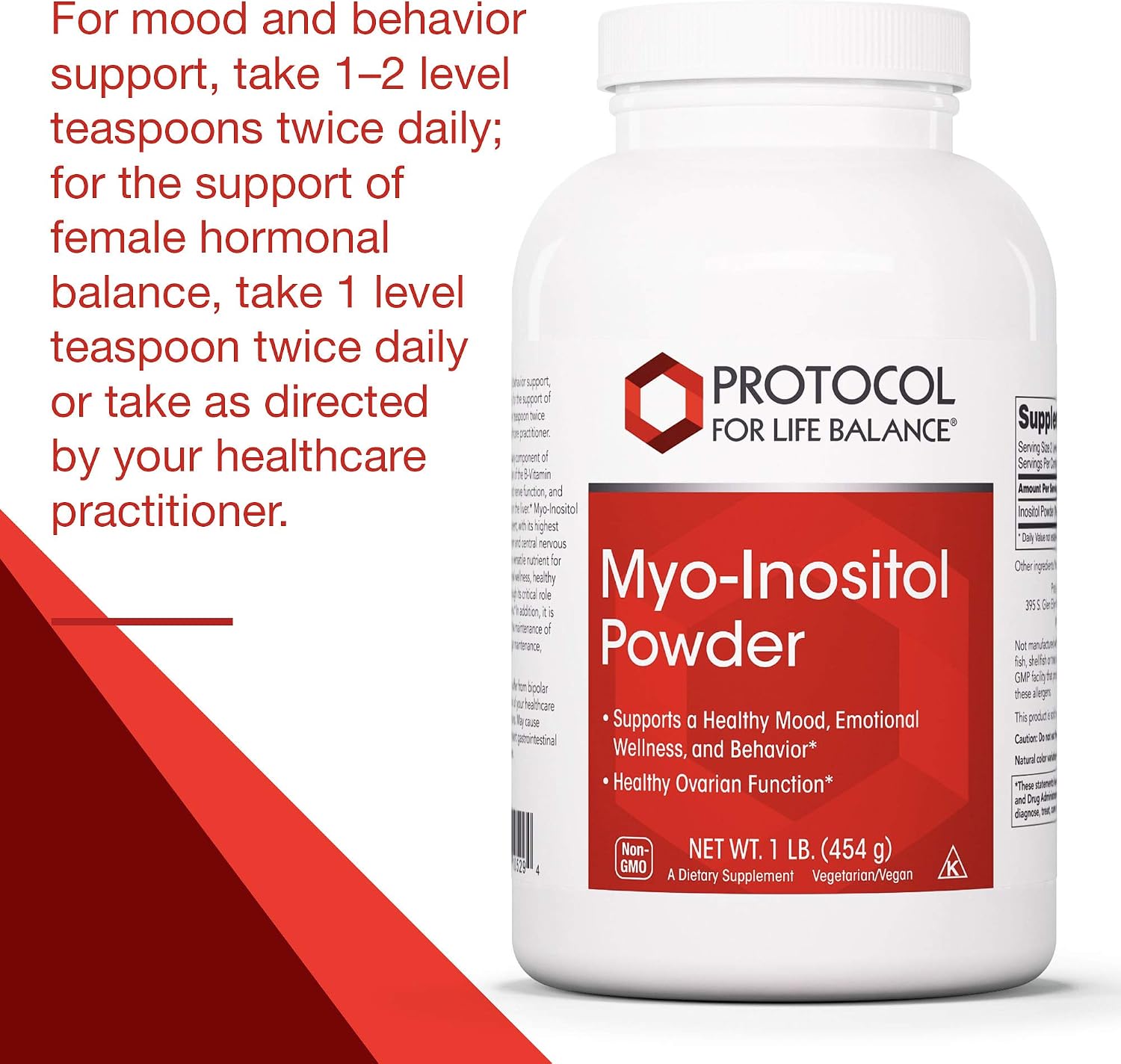 Protocol For Life Balance Myo-Inositol Powder, 454 g (1 lb) - görsel 4