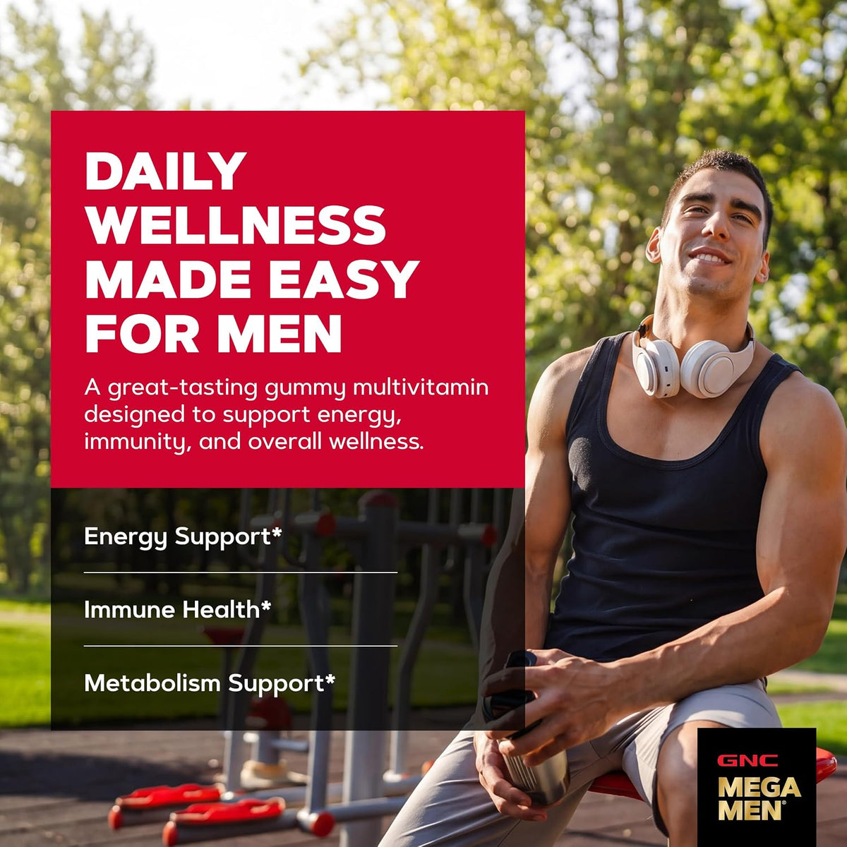 GNC Mega Men Multivitamin Gummy – Mixed Berry (120 Count) - görsel 2