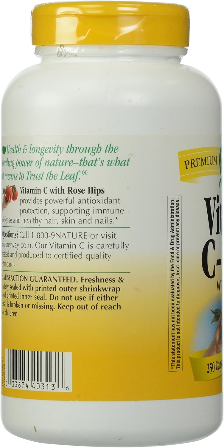 Nature's Way Vitamin C 1000 with Rose Hips, 250 Capsules - görsel 3